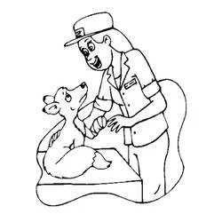 Coloriage gratuit Vétérinaire (Carrières et Professions) #213842 à colorier aux crayons
