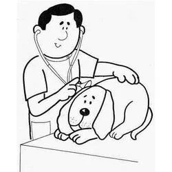 Page de coloriage Vétérinaire (Carrières et Professions) #213846, gratuite à imprimer