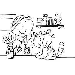 Vétérinaire - Coloriages gratuits à imprimer