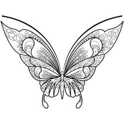 Coloriage Papillon adulte aux ailes ornées de motifs