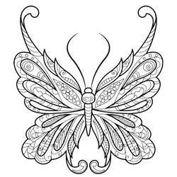 Coloriage Papillon fantastique aux ailes ornées