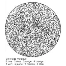 Dessin Coloriage magique (Coloriage numéroté) #126131 à colorier pour petits et grands