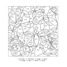 Illustration au trait Coloriage magique (Coloriage numéroté) #126304 prête à colorier