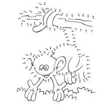 Coloriage Singe suspendu à une branche