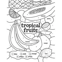 Dessin Fruits Coloriage par Numéro (Coloriage numéroté) #178004 à colorier pour petits et grands
