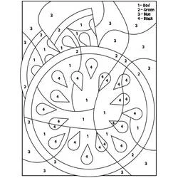 Coloriage à imprimer Fruits Coloriage par Numéro (Coloriage numéroté) #178009 pour enfants et adultes