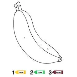 Illustration au trait Fruits Coloriage par Numéro (Coloriage numéroté) #178011 prête à colorier