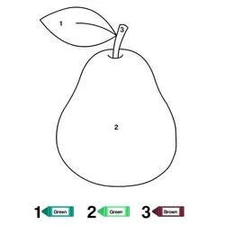 Coloriage Fruits Coloriage par Numéro (Coloriage numéroté) #178016 à imprimer et colorier