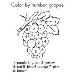 Dessin à colorier Fruits Coloriage par Numéro (Coloriage numéroté) #178018, gratuit à imprimer