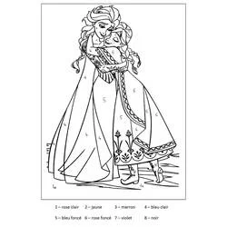 Coloriage Elsa et Anna se faisant un câlin
