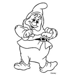 Coloriage Joyeux nain qui danse