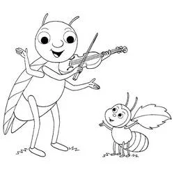 La Cigale et la Fourmi - Coloriages gratuits à imprimer La Cigale et la Fourmi - Coloriages gratuits à imprimer
