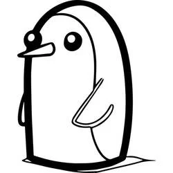 Coloriage Gunter le pingouin debout