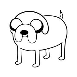 Coloriage Jake le chien debout tranquillement