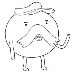 Coloriage Starchy avec sa grande moustache