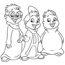 Coloriage Alvin et les Chipmunks souriants