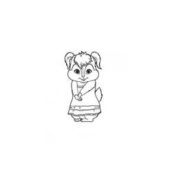 Coloriage Eleanor debout les mains jointes