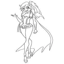 Coloriage Angels Friends personnage en pose élégante