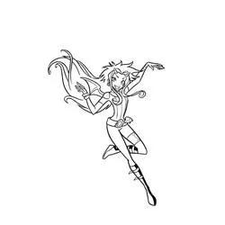 Coloriage Angels Friends en plein vol