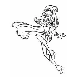Coloriage Angels Friends fée en pose dynamique