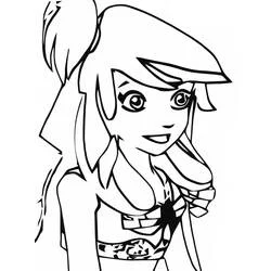 Coloriage Raf de Angels Friends souriante en portrait