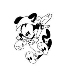 Coloriage Yakko Warner sautant les bras écartés