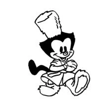 Coloriage Yakko Warner bras croisés