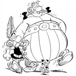 Coloriage Astérix, Obélix et Idéfix en balade Coloriage Astérix, Obélix et Idéfix en balade