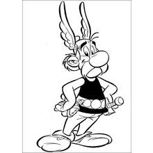 Coloriage Astérix debout, mains sur les hanches Coloriage Astérix debout, mains sur les hanches