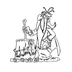Coloriage Panoramix préparant la potion magique Coloriage Panoramix préparant la potion magique