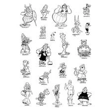 Coloriage Asterix et Obelix entourés des habitants du village Coloriage Asterix et Obelix entourés des habitants du village