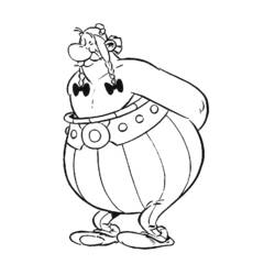 Coloriage Obelix debout les bras croisés Coloriage Obelix debout les bras croisés
