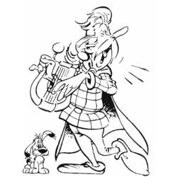 Coloriage Assurancetourix jouant de sa lyre Coloriage Assurancetourix jouant de sa lyre