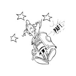 Coloriage Asterix étourdi après un coup Coloriage Asterix étourdi après un coup