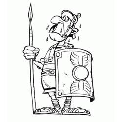 Coloriage Légionnaire romain au bouclier ailé et sandales Coloriage Légionnaire romain au bouclier ailé et sandales