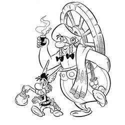 Coloriage Asterix et Obelix en balade Coloriage Asterix et Obelix en balade