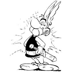 Coloriage Astérix de profil, lignes de mouvement Coloriage Astérix de profil, lignes de mouvement