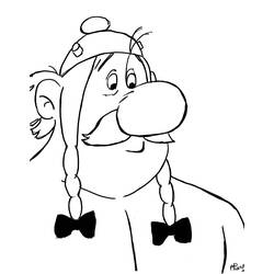 Coloriage Obelix en gros plan avec ses tresses et ses nœuds Coloriage Obelix en gros plan avec ses tresses et ses nœuds