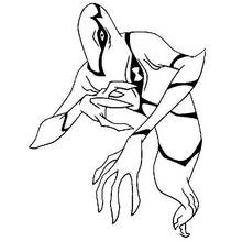 Coloriage Ben 10 alien aux doigts allongés tendant la main Coloriage Ben 10 alien aux doigts allongés tendant la main