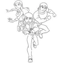 Coloriage Ben 10 courant avec Gwen et Kevin Coloriage Ben 10 courant avec Gwen et Kevin