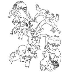 Ben 10 - Coloriages gratuits à imprimer