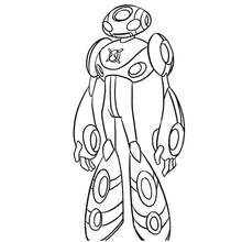 Coloriage Ben 10 robot extraterrestre debout Coloriage Ben 10 robot extraterrestre debout
