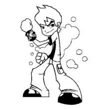Coloriage Ben 10 posant avec son Omnitrix Coloriage Ben 10 posant avec son Omnitrix