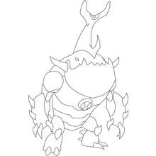 Coloriage Ben 10 créature alien massive Coloriage Ben 10 créature alien massive