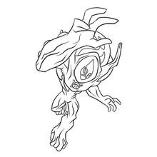 Coloriage Ben 10 alien en position de combat Coloriage Ben 10 alien en position de combat