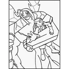 Coloriage Ben 10 créature extraterrestre tenant une fillette Coloriage Ben 10 créature extraterrestre tenant une fillette