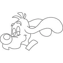 Coloriage Boule courant avec un grand sourire