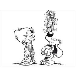Coloriage Boule et Bill en équilibre