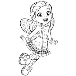 Coloriage Butter Beans Cafe Enchante fée en train de voler