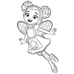 Coloriage Dazzle en plein vol avec des ailes étoilées